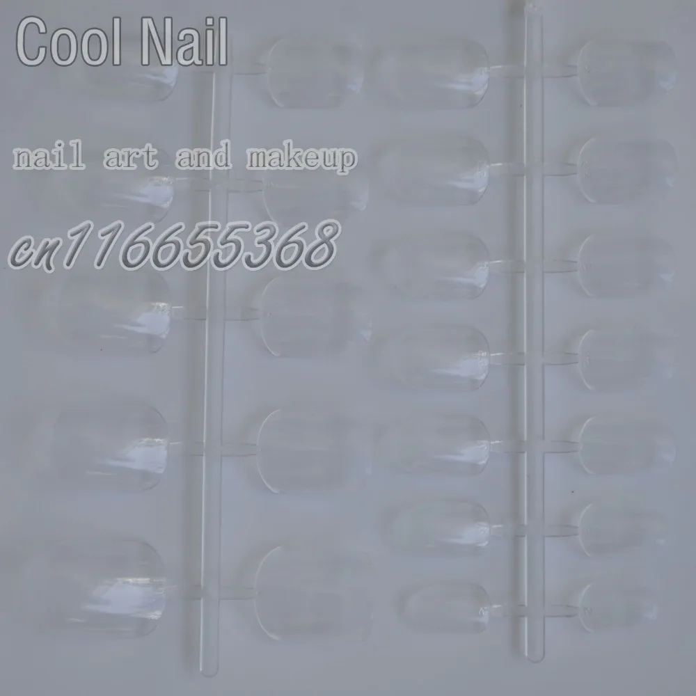 Прозрачные накладные кончики для дизайна ногтей круглые короткие Акриловые
