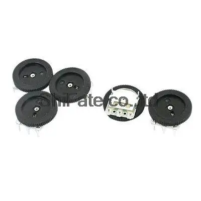 

B503 16x2mm 50K Ohm Dial Taper Volume Pulley Gear Wheel Potentiometer 5Pcs