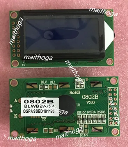 16 контактный параллельный режим LCD0802 контроллер SPLC780C 3 В 5 желтая