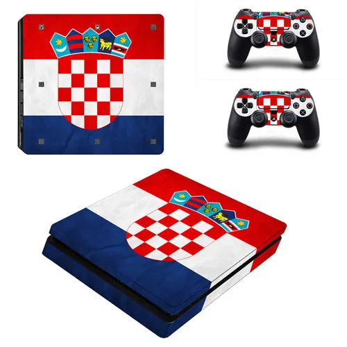 Алжир флаг TR логотип PS4 тонкий кожи Стикеры для sony Игровые приставки 4 консоли и контрольная панель PS4 тонкий Стикеры винил - Цвет: YSP4S-0506
