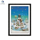 Вышивка крестиком Joy Sunday Snowman Счетный DMC, набор для рукоделия 11CT 14CT, вышивка крестиком ручной работы для рукоделия NKF