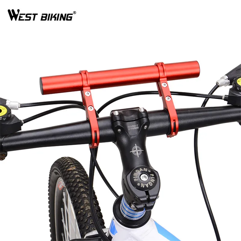 WEST BIKING велосипедный светильник держатель Руль 25,4/31,8 мм Велоспорт велосипед Рама двойной кронштейн для крепления кронштейна для крепления для велосипеда светильник