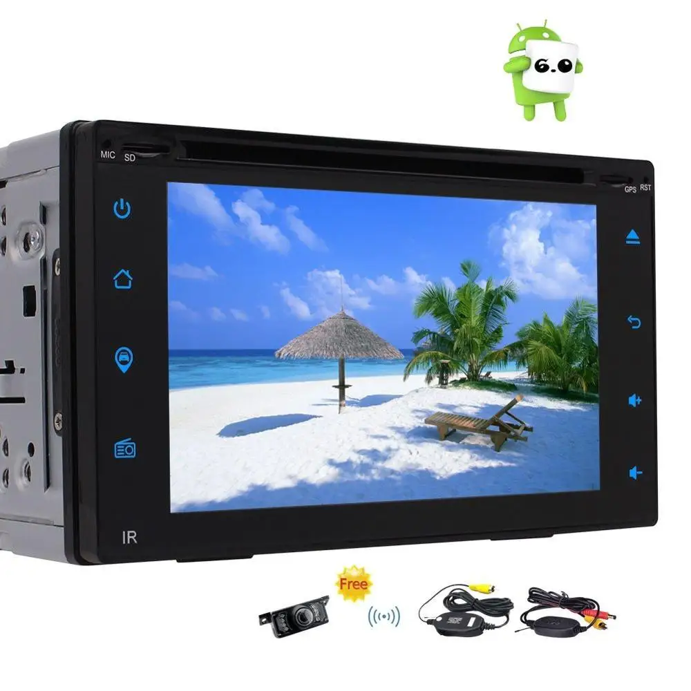 Беспроводная запасная камера в комплекте! Android 6 0 Автомобильный стерео 2 DinCar DVD