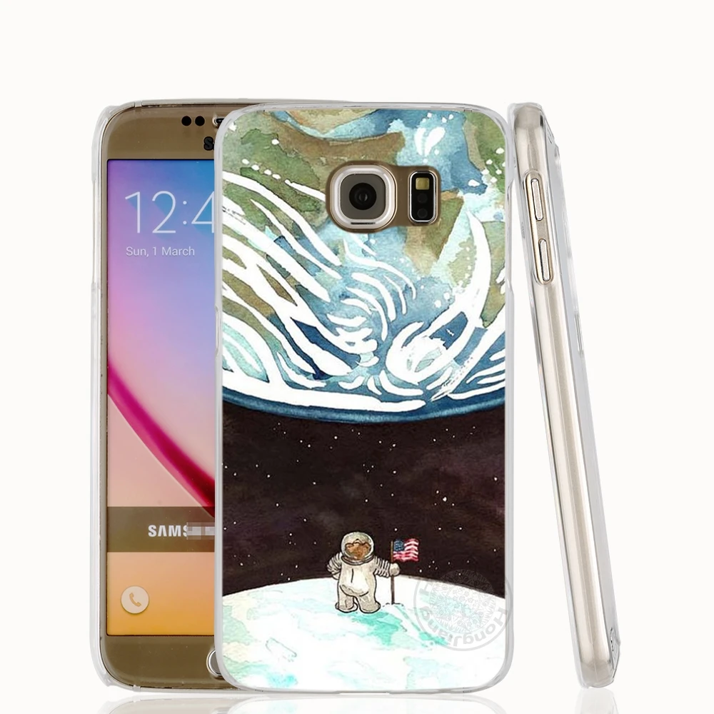 HAMEINUO чехол для сотового телефона с изображением космоса Луны Samsung Galaxy S7 edge PLUS S8 S6 S5