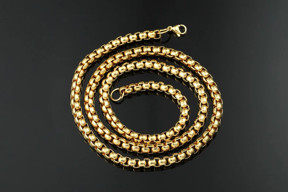 Новый Dope ювелирных изделий Iced Out хип-хоп Золотой Круглый Бокс цепи Цепочки и