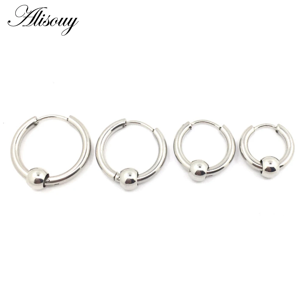Alisouy, 2 шт., ювелирное изделие, серьги для влюбленных, круглое кольцо для ушей, серьги для женщин, мужчин, унисекс, серьги для женщин, хип-хоп, серьги-кольца