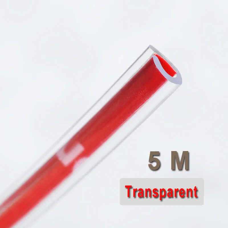 transparent Универсальная резиновая защита от царапин для автомобильной двери, 5 м, формовочные полосы, защита от царапин, уплотнение, анти-Натирание, сделай сам, автомобильный стиль - Цвет: transparent