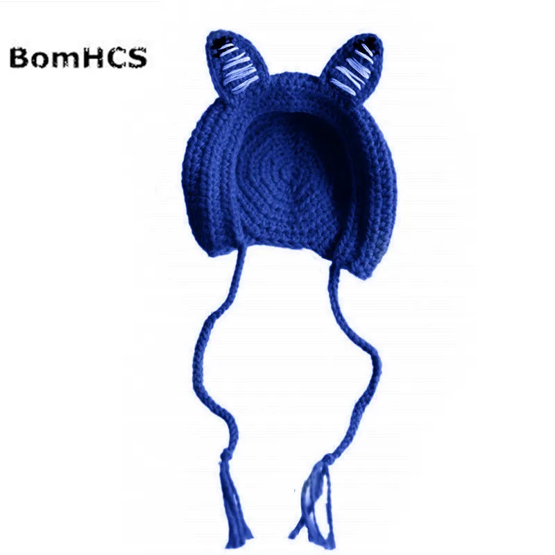BomHCS Забавный подарок вязаная шапка ручной работы с лисьими ушками для женщин