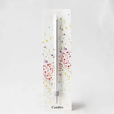 silver 20pcs 25-100 коробка цветные свечи на день рождения для торта вечерние принадлежности для праздника милые свечки на день рождения для кухни для выпечки подарки украшения - Цвет: silver 20pcs