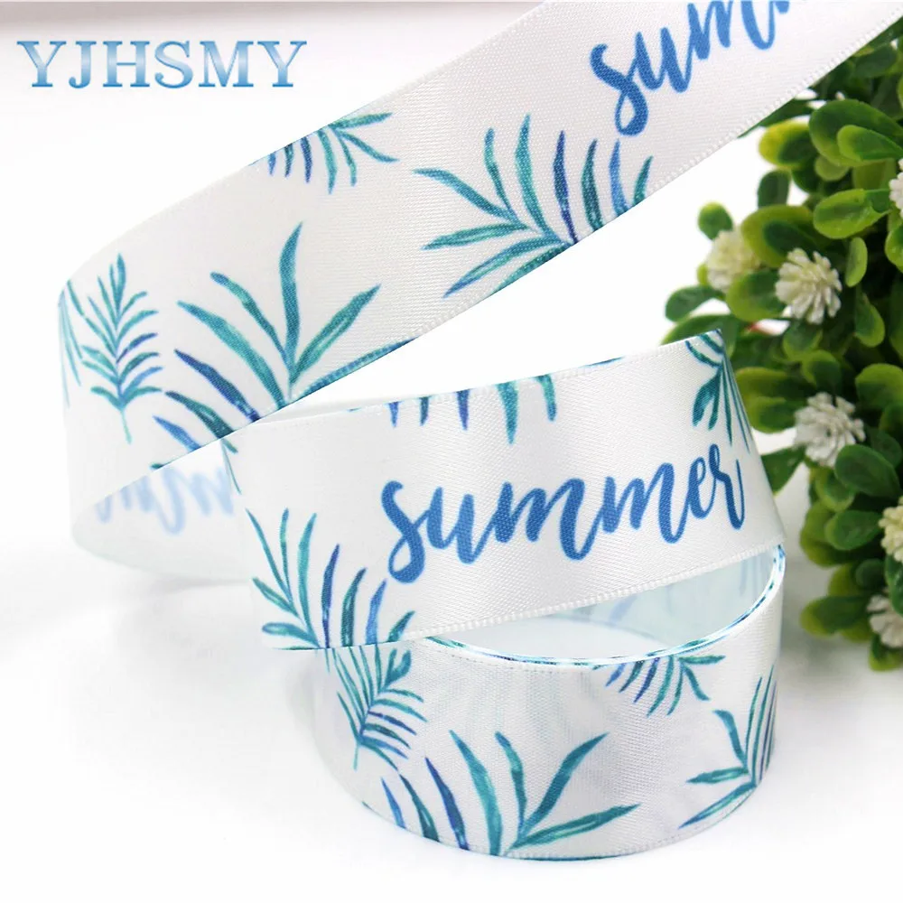 YJHAMY 179231, фрукты мультфильм атласные ленты, 25 мм, 10 ярдов лента для шитья, DIY головной убор аксессуары ручной работы материал