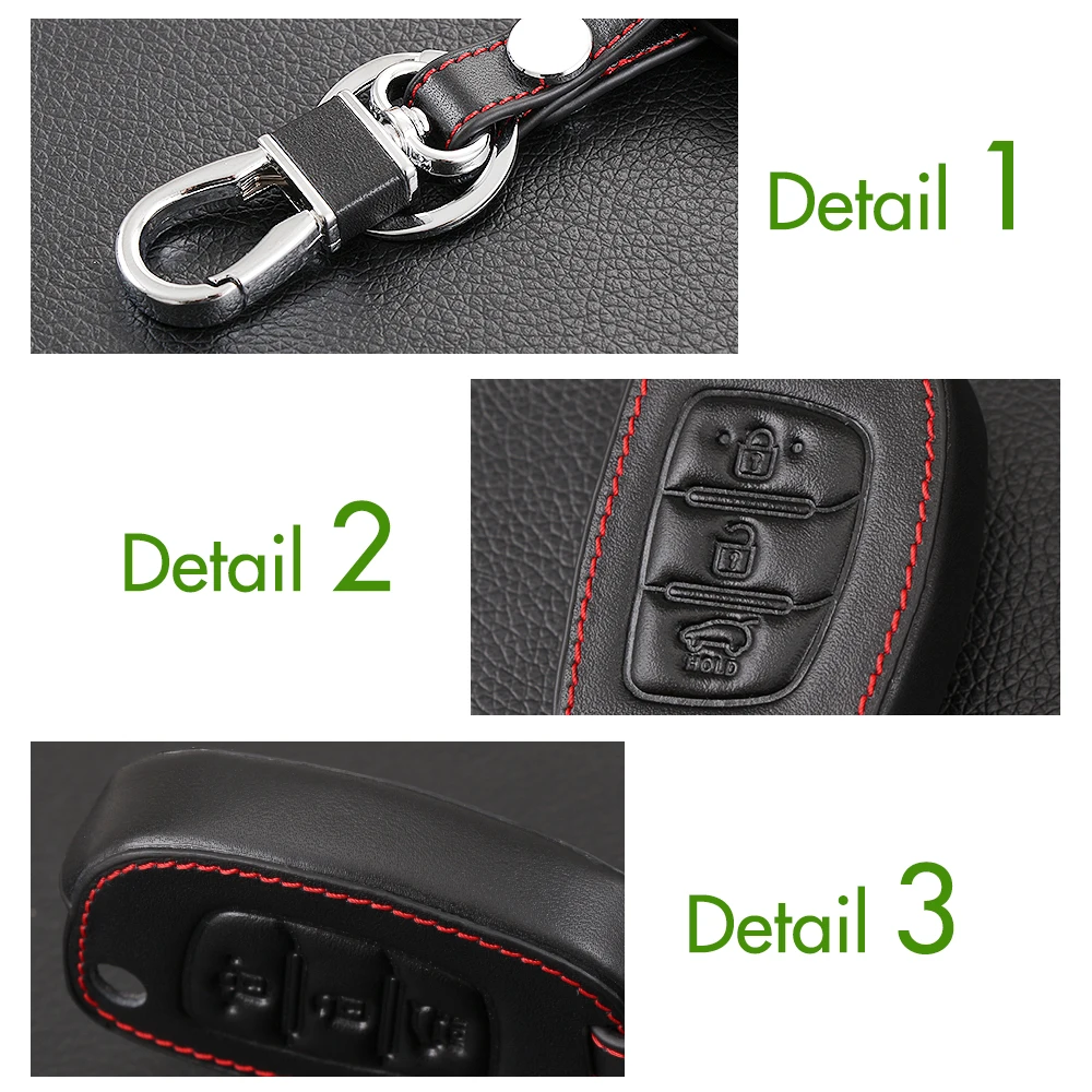 Новинка! Чехол для автомобильного ключа из натуральной кожи Hyundai Avante Porter Grandeur Sonata