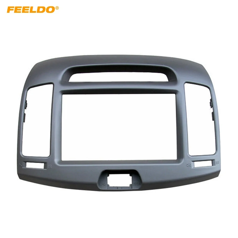 FEELDO Car 2Din DVD Radio Fascia Frame for Hyundai Elantra 2006-2011(Korean Type LHD) Stereo Face Panel Trim Kit | Автомобили и