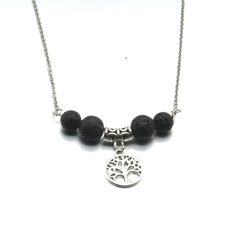 Ожерелье из лавовой стали с ароматическим эфирным маслом 8 мм 10 | Украшения и