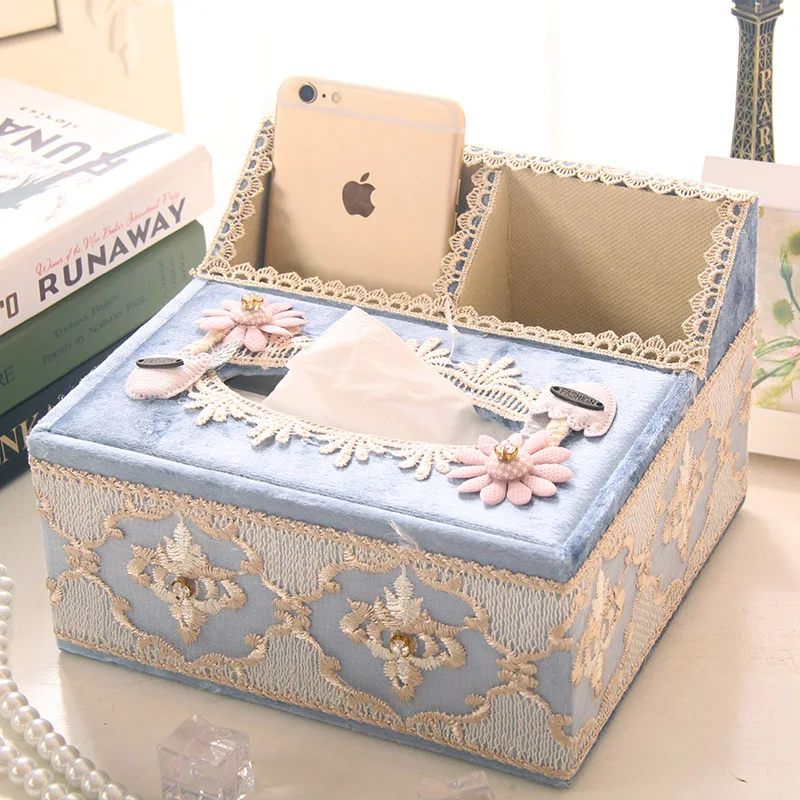 Европейский кружевной тканевый чехол косметическая коробка для хранения