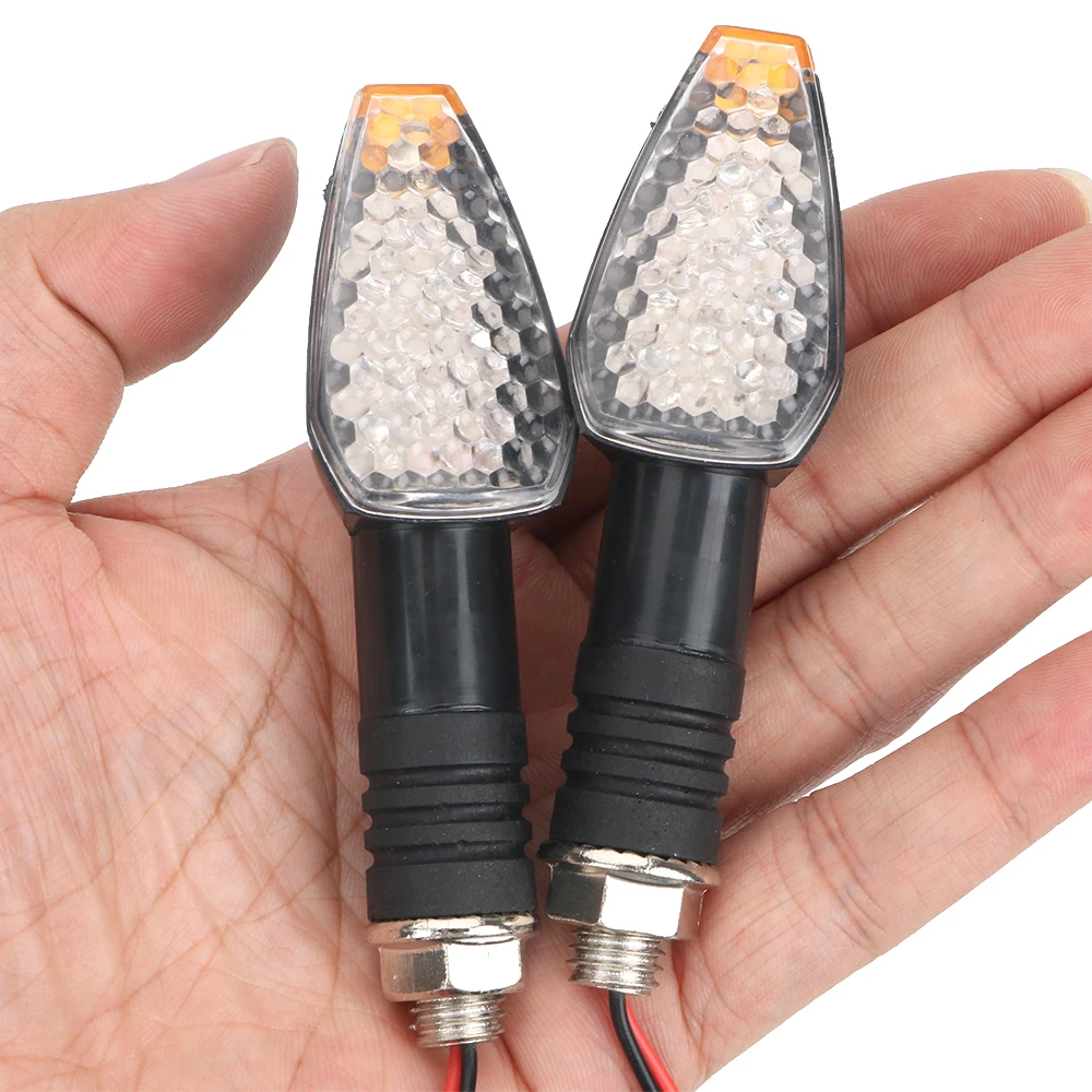 1 пара Янтарный мотоцикл указатели поворота Индикатор мигалка сигнальная лампа