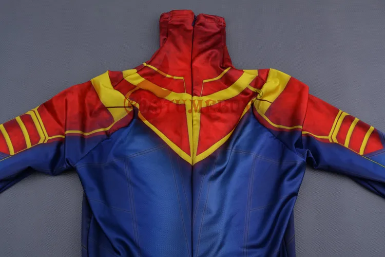 CostumeBuy Марвел Капитан косплэй ms. Marvel Carol костюм кары Дэнверс плёнки комбинезон Хэллоуин Zentai для женщин Взрослый комбинезон