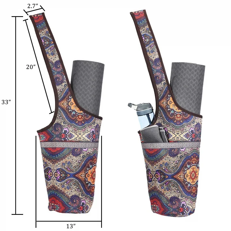 Новый стиль холщовая спортивная сумка для фитнеса вместительная йоги коврик