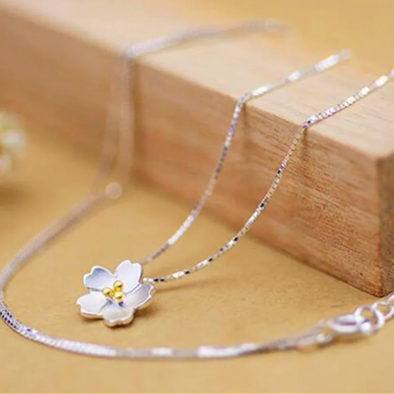 Oly2u New Arrival Women Pendant Necklaces Flower for Necklace Party Gift SYXL026|pendant necklace|women pendantnecklace flower |