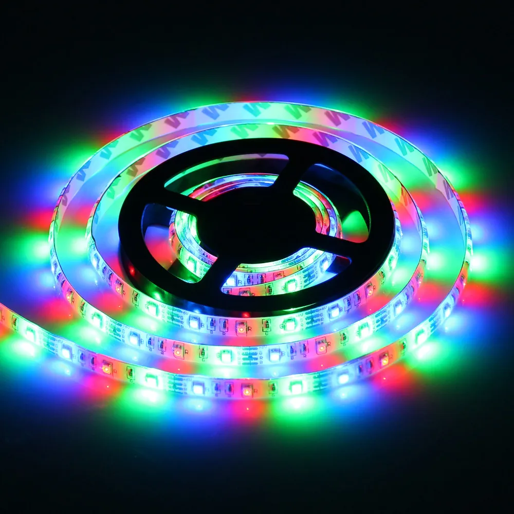 Alexa Google Assistant IFTTT светодиодный беспроводной WiFi Светодиодная лента SMD2835 12 В RGB светодиодный светильник+ светодиодный контроллер+ 2A 3A питание