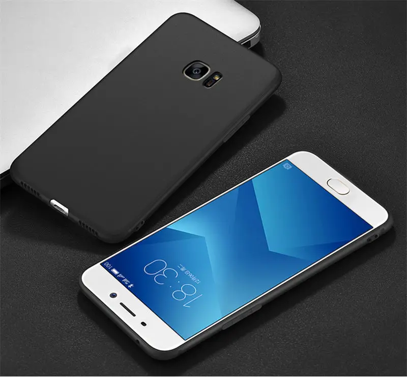 Черный MAKAVO для samsung Galaxy Note 5 чехол 360 Защита Мягкая силиконовая матовая задняя крышка для Galaxy Note 5 Note5 чехол для телефона s - Цвет: Черный