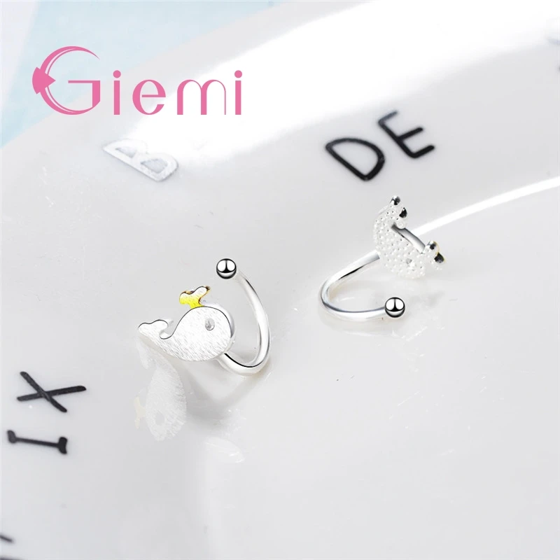 Серебряные ювелирные изделия клипсы для ушей девочек женские модные