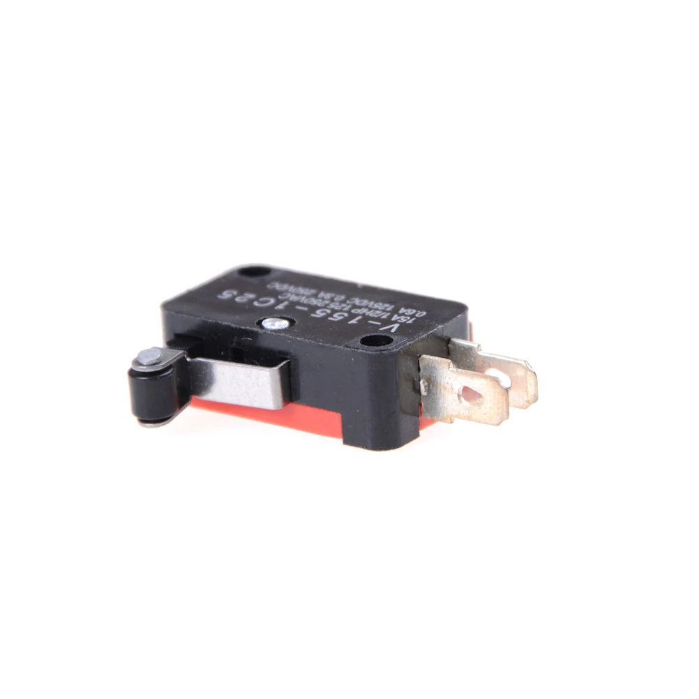 

Switches 5Pcs V-155-1C25 Limit Switch SPDT New Micro Short Hinge Roller Lever Plastic Switch 15mm