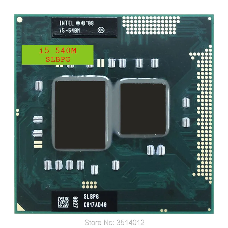 Процессор Intel Core i5 540M SLBPG SLBTV 2 5 ГГц двухъядерный четырехъядерный процессор 3 Вт 35