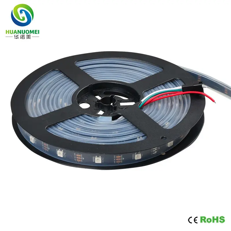 5 м/рулон 30 светодиодный s/м пикс./м WS2812B полосы 5050 WS2812 Цифровой пикселей RGB ТВ лента