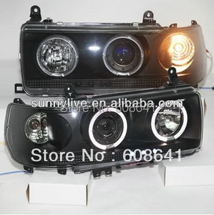 

Для TOYOTA Prado 4500 LC80 FJ80 светодиодный фара ангельские глазки 1990-1997 год черный цвет