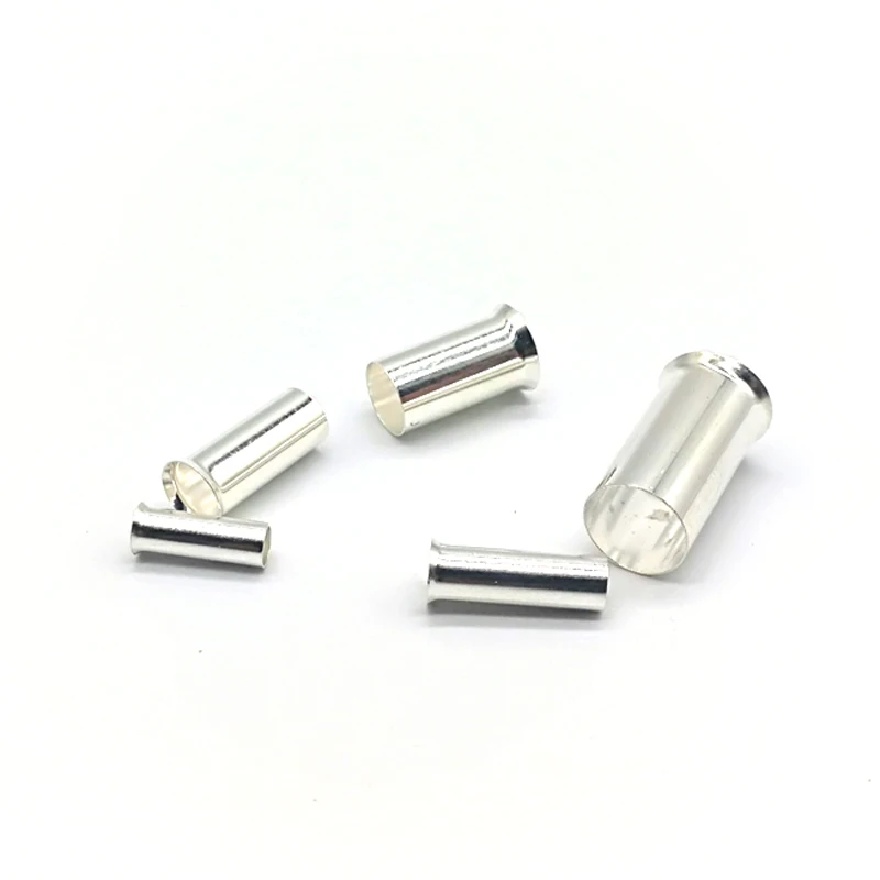 100 шт. медные трубчатые наконечники для шнура электрические обжимные