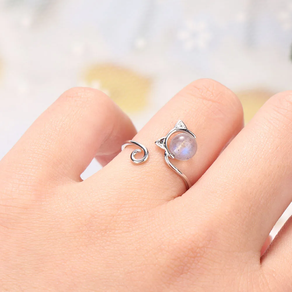 Винтажное геометрическое кольцо модное милое клубничное хрустальное с длинным