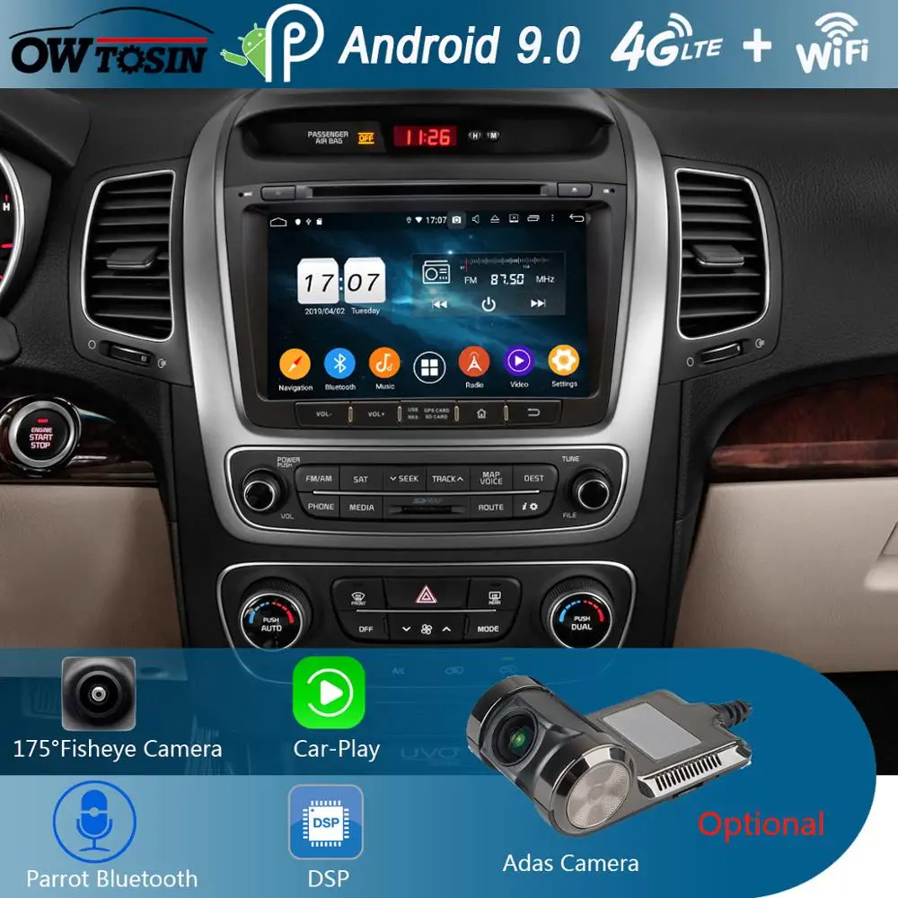 " ips Восьмиядерный 4 Гб ОЗУ+ 64 Гб ПЗУ Android 9,0 Автомобильный DVD Радио gps Navi для Kia Sorento 2012 2013 DSP CarPlay Parrot BT