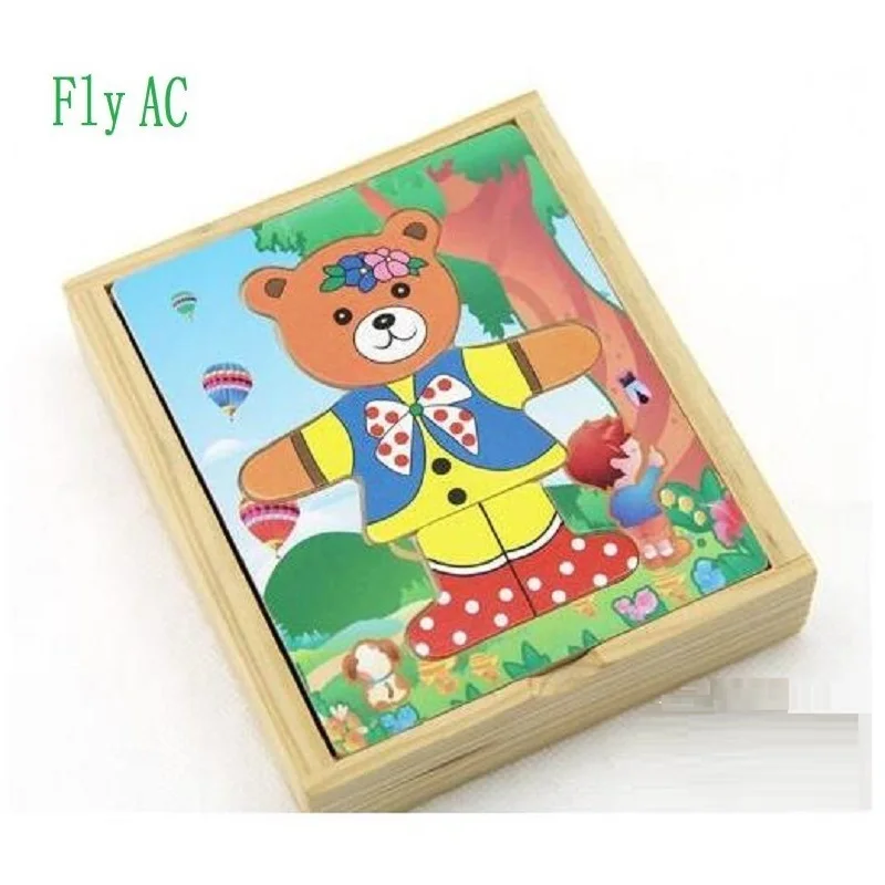 Fly AC Магнитные деревянные наряды кукла набор для ролевых игр(35+ шт) Монтессори головоломки игрушки для детей