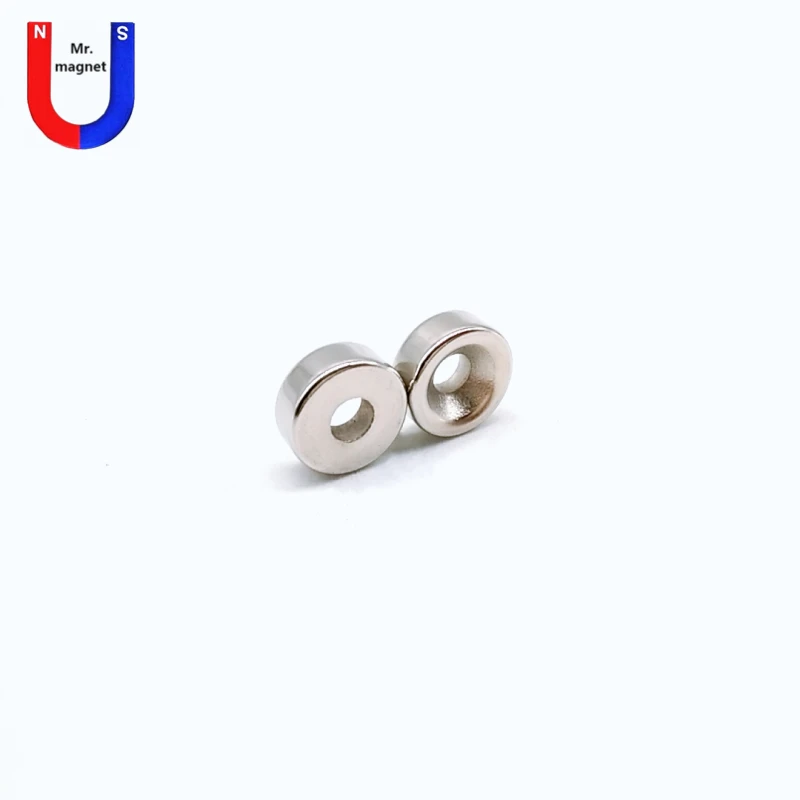 

30/100/500pcs D12x5-4 magnet 12x5-4 Super Strong Round Neodymium Countersunk Ring Magnets 12mm x 5mm Hole: 4mm Rare Earth N35