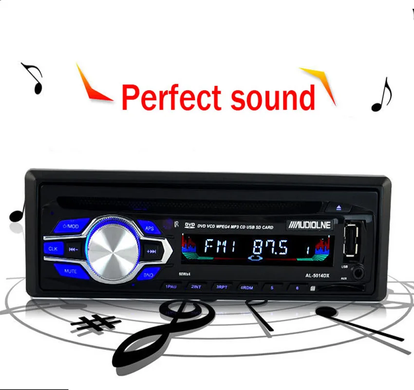 Автомобильный радио bluetooth DVD VCD тюнер стерео FM MP3 аудио плеер телефон USB/SD MMC порт 1