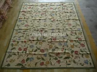 French Regional Rug With Large Needle Point Hand Stitched Needlepoint Throw Knitted Sofa Floor Use Wool Knitting Carpets