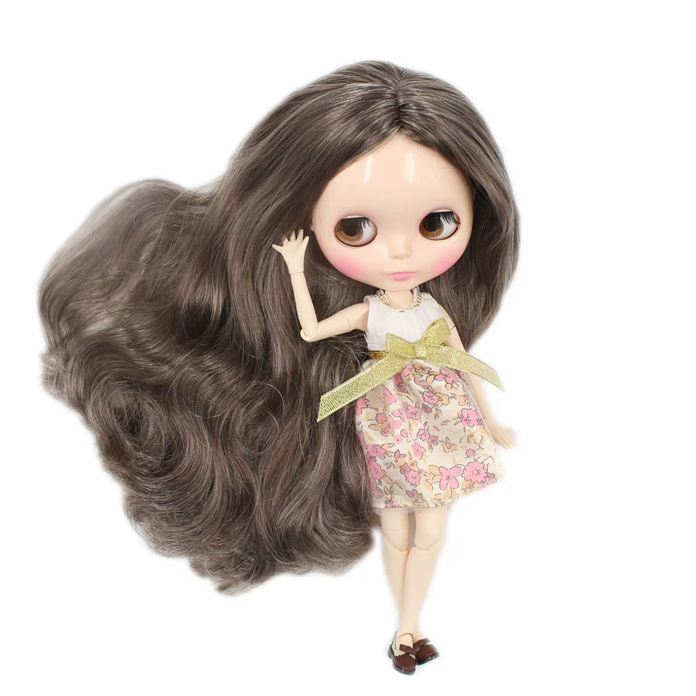 Ледяной DBS Blyth кукольные телесного цвета шарнирное тело 1/6 bjd коричневый парик