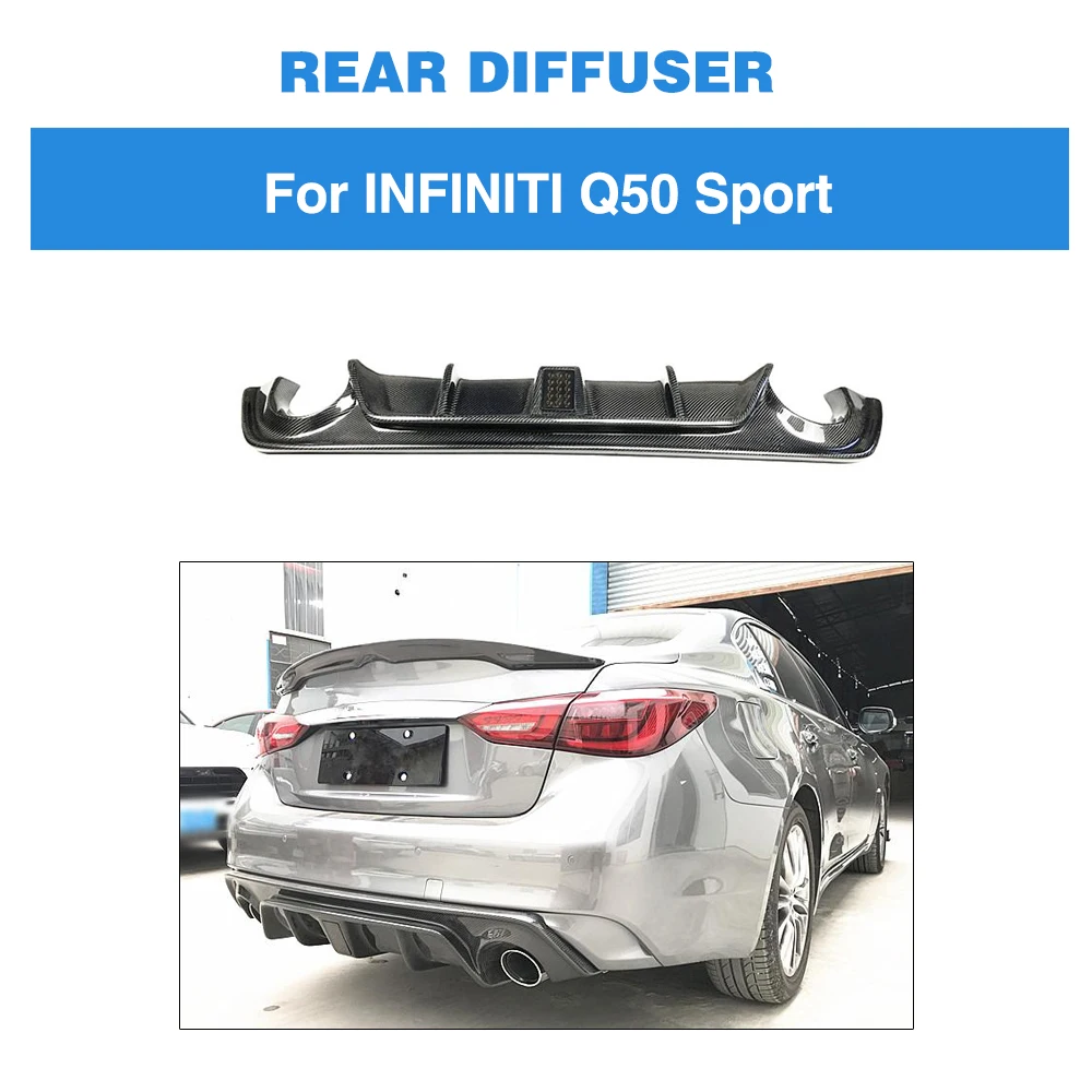 Автомобильные аксессуары из углеродного волокна для infiniti Q50 Седан 4 двери Стандартный и спорта задний бампер для губ автомобильные Ароматические диффузоры