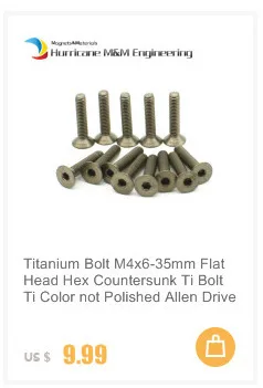 Титановый Болт M3 M4 x6-30mm с круглой головкой Шестигранная розетка Ti цвет не полированный шестигранный привод титановые винты Ti крепеж 10 шт