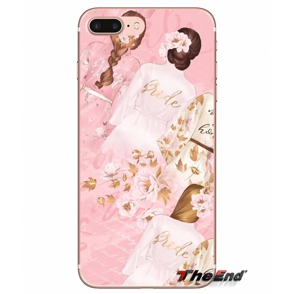 Свадебный персиковый Розовый Мягкий Силиконовый ТПУ чехол для Samsung Galaxy S2 S3 S4 S5 MINI
