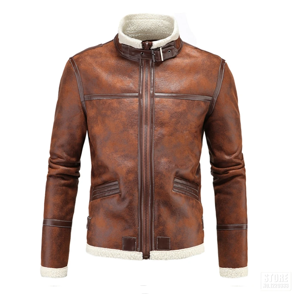 Herobiker мотоциклетная куртка мужская куртка из искусственной кожи винтажная Ретро Байкерская панк Классическая ветрозащитная байкерская куртка из искусственной кожи