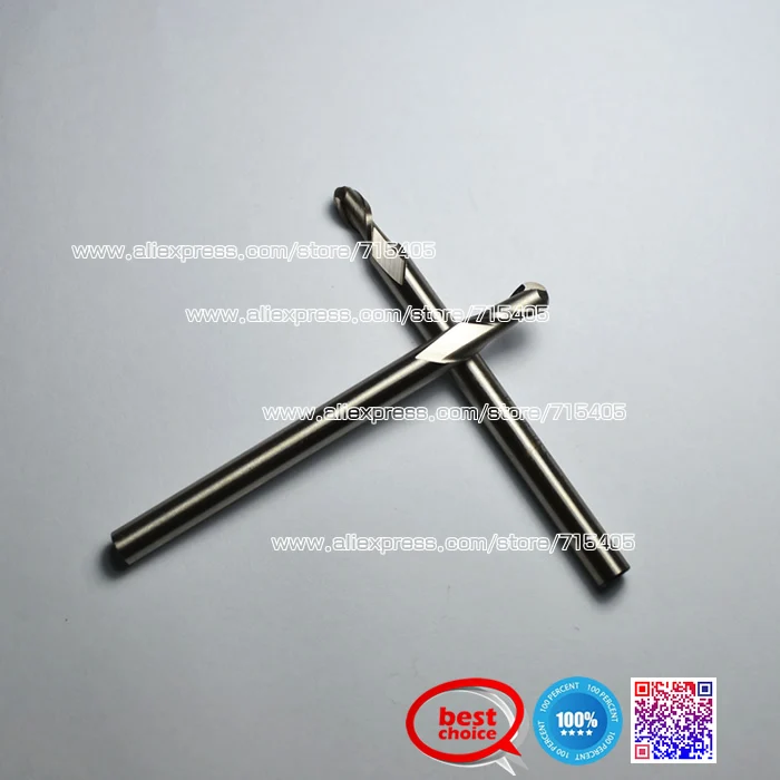 Концевая фреза с 2 канавками быстрорежущая сталь прямым хвостовиком 6 мм x 80 мм|end