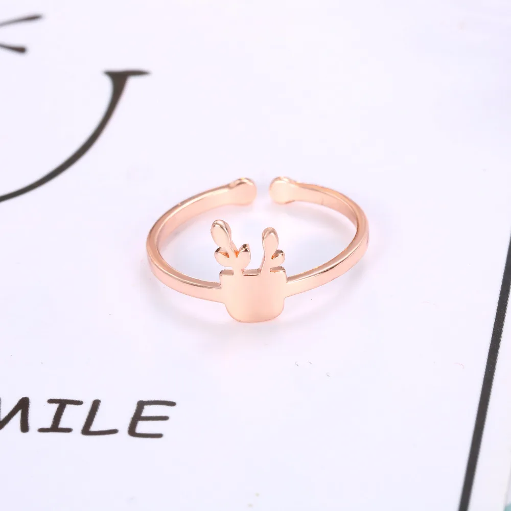 Женское кольцо из нержавеющей стали с цветочным горшком регулируемое средней