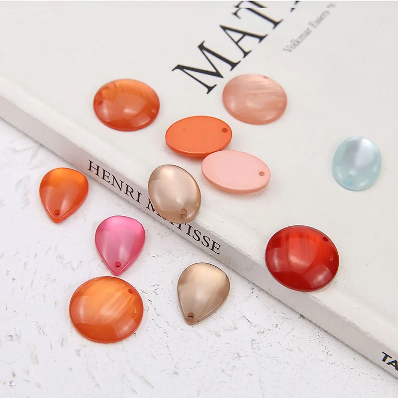 Новый стиль 40 шт./лот Цветные Печатные геометрические круглые/овалы/капли в форме