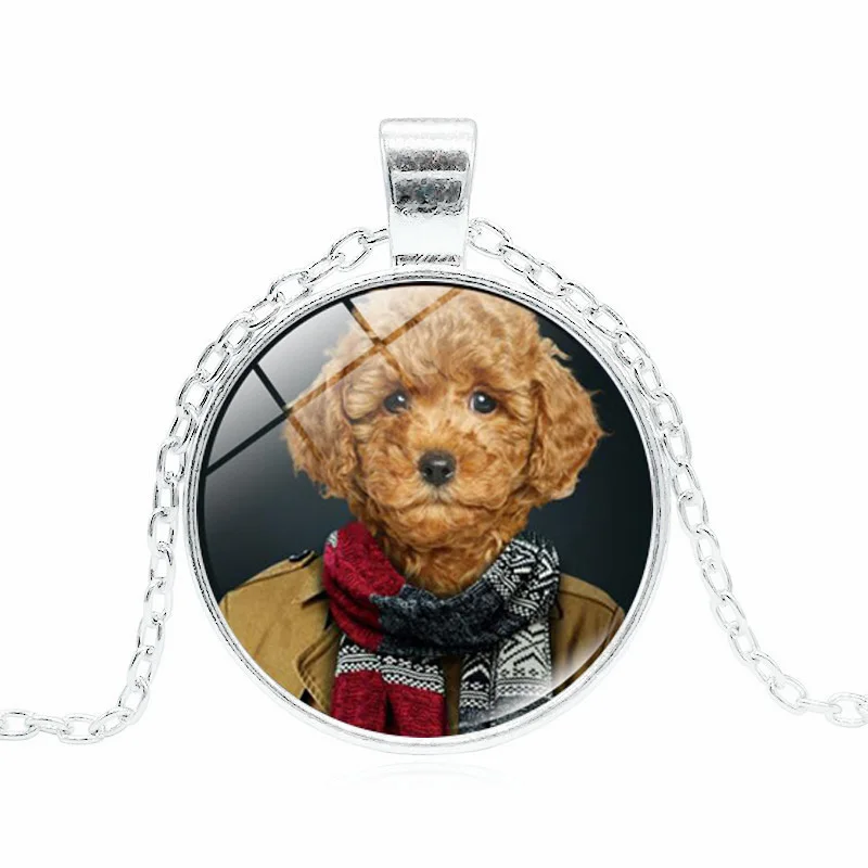 XUSHUI XJ Time драгоценный камень ожерелье кулон Ротвейлер Собака стеклянный купол