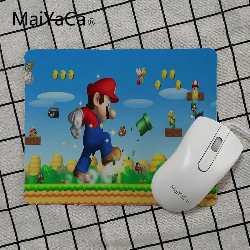 MaiYaCa super mario bros wii уникальная настольная панель коврик для игровой мыши Размер для 18x22 см 25x29 см маленький коврик для мыши