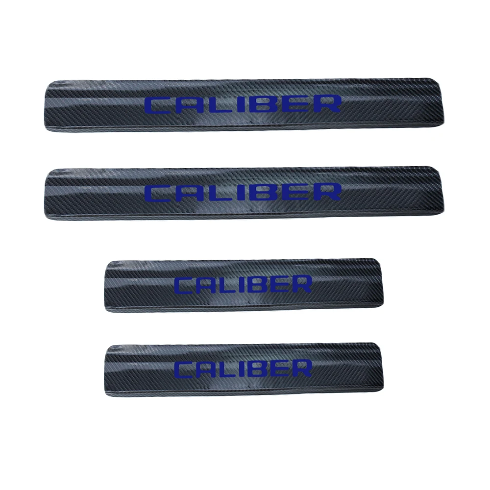 Caliber blue Накладка на порог двери автомобиля, приветственная педаль для Dodge caliber, зарядное устройство, Дротика ram, углеродное волокно, автомобильные наклейки, автомобильные аксессуары, Стайлинг автомобиля - Название цвета: Caliber blue
