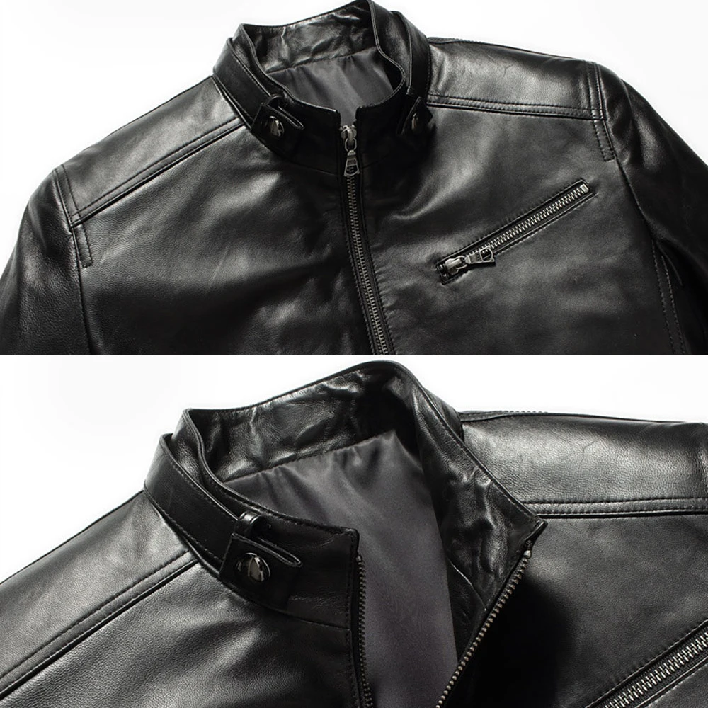 Мужская кожаная куртка натуральная овчина|clothing men|clothing maleclothing promoter |