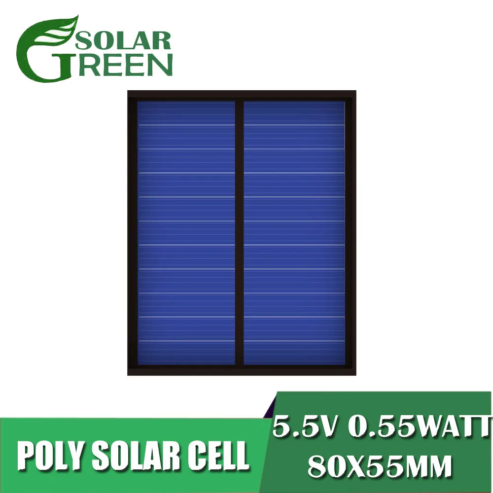 Поликристаллический силиконовый DIY Аккумулятор 0 55 Вт 5 В 100 мА солнечная панель