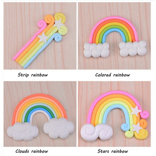 

4pcs Rainbow Fairy Garden Miniatures Rainbow Terrarium Figurines Miniature Miniature Fairy Figurines Rainbow Garden Decoration